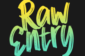 Raw Entry - Brush Font