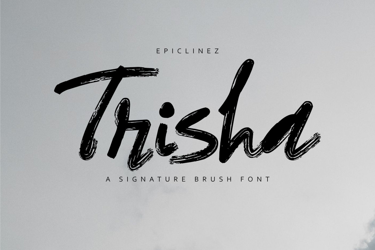 Trisha | Brush Signature Font